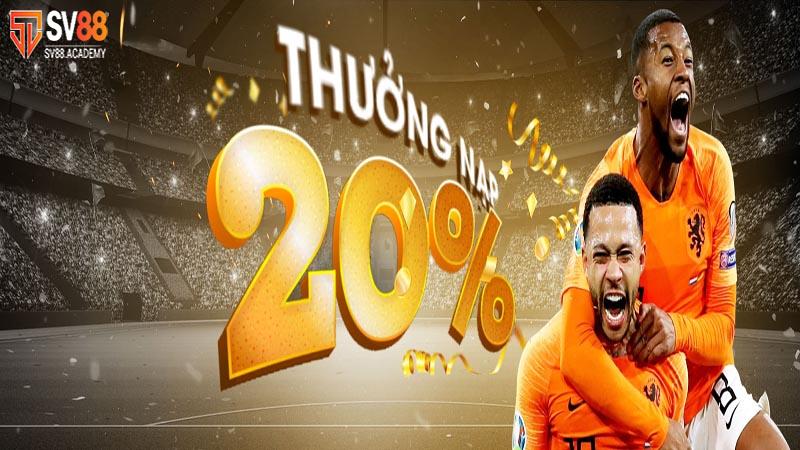 Thưởng Nạp 20% Lần Nạp Thứ 2 Tại SV88: Cơ Hội Tăng Vốn Cược 11 Thưởng nạp 20% lần nạp thứ 2 SV88